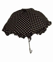 polkadot parasol met witte dots