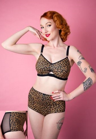 Revival Lingerie RL063-leopard taille slip